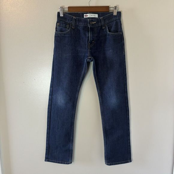 Levi’s 511 Slim Boys Jeans Dark Blue Denim Pants Sz 14 Regular 27x27 - Picture 1 of 6